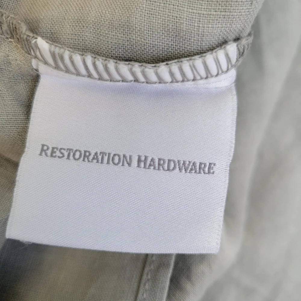 NEW Restoration Hardware Stonewashed Linen Standard Pillowcase Gray Fog
